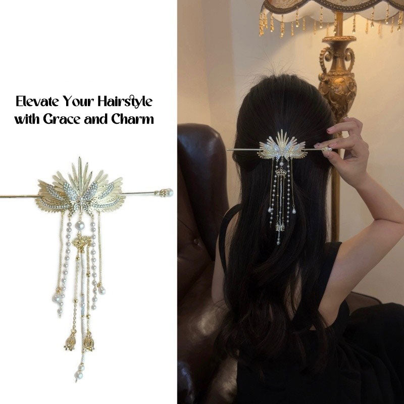 Angel Wings Vintage Hair Stick – Elevate Your Hairstyle with Grace and Charm