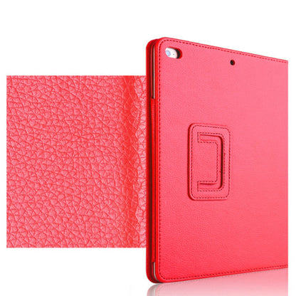 iPad 5th/6th Case - 9.7" Matte Flip Litchi Leather iPad Cover