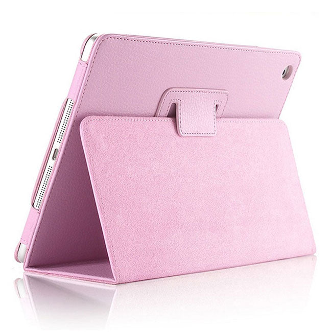 iPad 5th/6th Case - 9.7" Matte Flip Litchi Leather iPad Cover