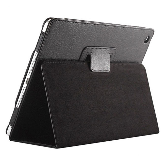 iPad 5th/6th Case - 9.7" Matte Flip Litchi Leather iPad Cover