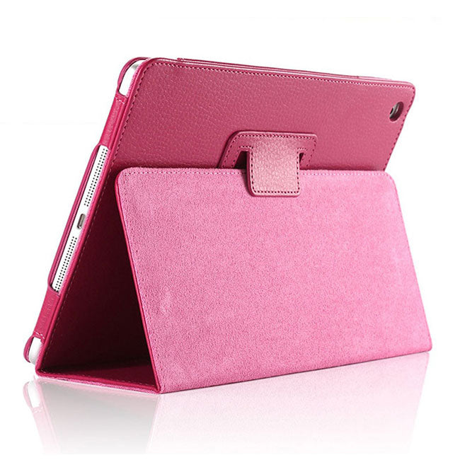 iPad 5th/6th Case - 9.7" Matte Flip Litchi Leather iPad Cover